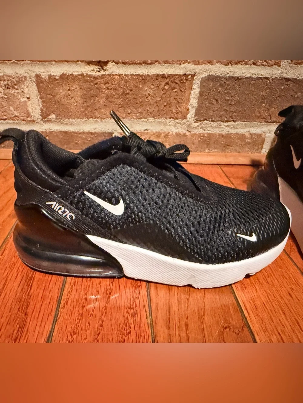 Nike Kids Black and White Air Max 270 Style Sneakers